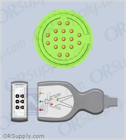 3-Lead ECG Cable with SpaceLabs Monitor Connector and Tru-Link IEC Patient Connectors