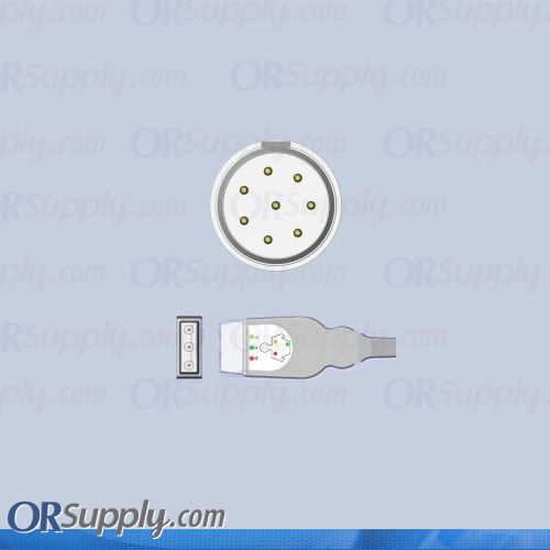 3-Lead ECG Cable with Philips Medical Connector and Safety DIN IEC Patient Connectors