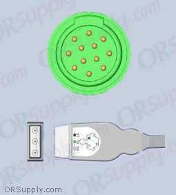 Kontron ECG Cable, 3-Lead Inverse AHA