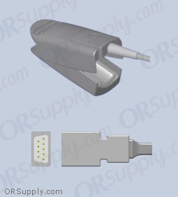 Novametrix Compatible SpO2 Finger Sensor with Large Reusable Finger Probe (3 Feet, Indirect)