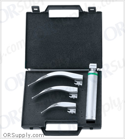 Flexicare Venticaire Fiber Optic Macintosh English Profile Laryngoscope Set