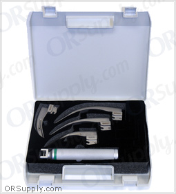 Flexicare Venticaire Fiber Optic Macintosh English Profile Full Laryngoscope Set