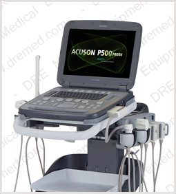 Siemens Acuson P500 Portable Ultrasound cart